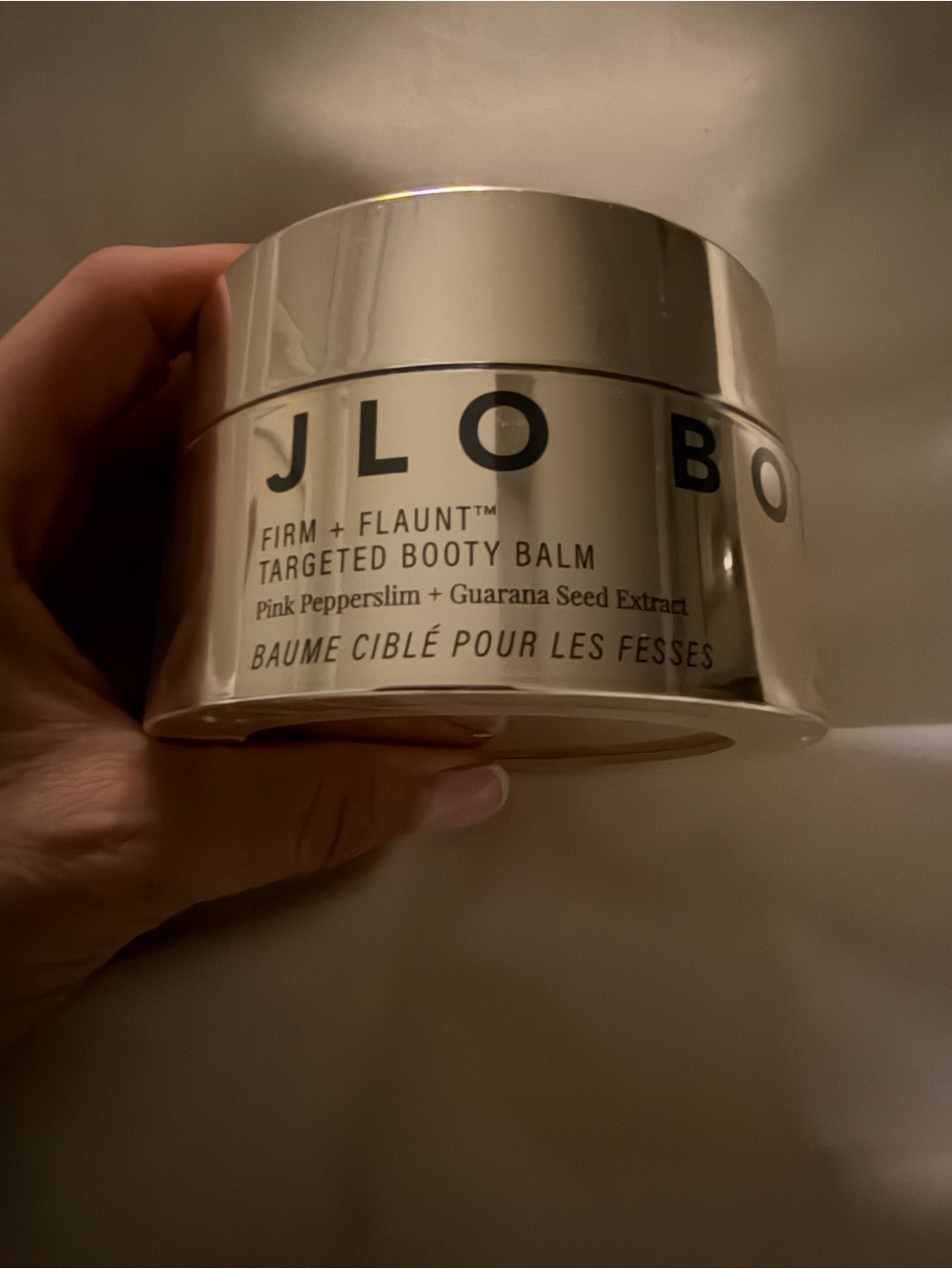 JLO Firm + Flaunt Targeted Booty Balm - Metallic Gold